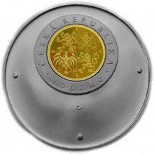Náhled - 2000 Kč 1999 mince se zlatou inlejí a hologramem leš. var.