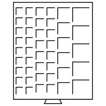 Náhled - Box MB se čtvercovými otvory 45 políček/různé rozměry