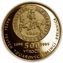 Náhled - 5000 Sk 500. výročí ražby tolarových mincí v Kremnici