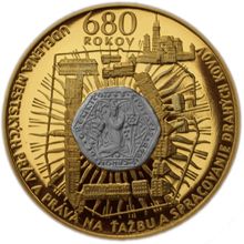 Náhled - Medaila AV 680. rokov Kremnica
