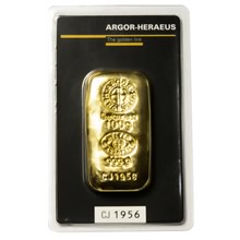 Náhled - Argor Heraeus SA 100 gramů - litý investiční zlatý slitek
