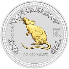 Náhled - 008 Rat 1 Oz Australian gilded coin