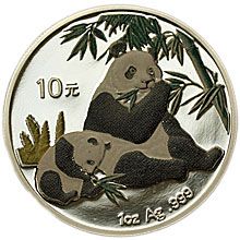 Náhled - r. 2007 Panda  1 Oz Unc. Color.