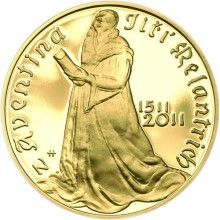 Nevydané mince Jiřího Harcuby - Jiří Melantrich z Aventina 34mm zlato Proof