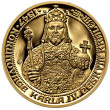 660 let od Korunovace Karla IV. českým králem  - zlato Proof