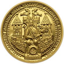 Náhled - 750 let od založení Menšího Města pražského Přemyslem Otakarem II.  - zlato b.k.