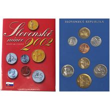 Náhled - Sada slovenských oběhových mincí r. 2002 Standard kvalita