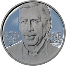 Náhled - Stříbrná pamětní medaile Václav Havel Proof