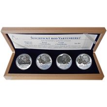 Náhled - Sada 4 stříbrných medailí - Šlechtický rod Vartenberků