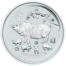 Náhled - 2019 Pig 1 Oz Australian silver coin UN