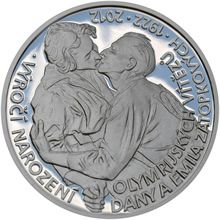 Náhled - Stříbrná pamětní medaile k výročí Dany a Emila Zátopkových Proof