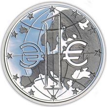 Náhled - Stříbrná medaile k zavedení Euro měny