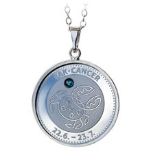 Náhled - Stříbrný medailonek znamení zvěrokruhu - rak