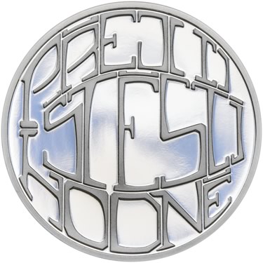 Náhled Reverzní strany - LÁSKA – Ryzí přání II - velká stříbrná medaile 1 Oz