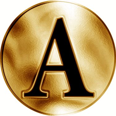 Náhled Reverzní strany - Česká jména - Andrea - velká zlatá medaile 1 Oz