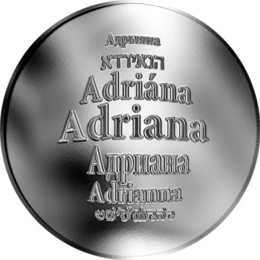 Náhled Averzní strany - Česká jména - Adriana - stříbrná medaile