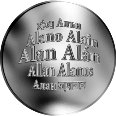 Náhled Averzní strany - Česká jména - Alan - stříbrná medaile