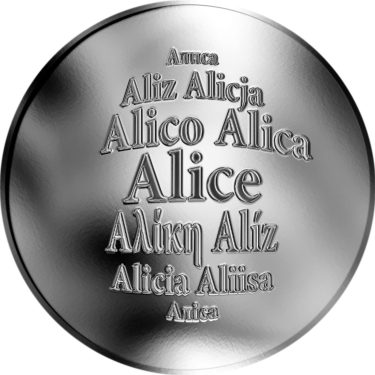 Náhled Averzní strany - Česká jména - Alice - stříbrná medaile