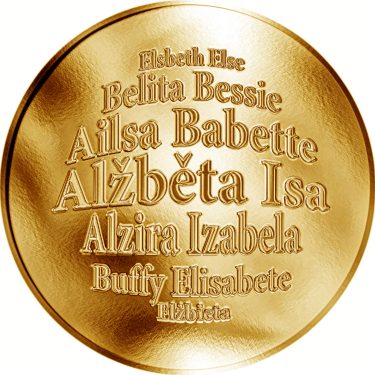 Náhled Averzní strany - Česká jména - Alžběta - zlatá medaile