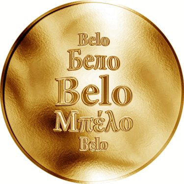 Náhled Averzní strany - Slovenská jména - Belo - velká zlatá medaile 1 Oz