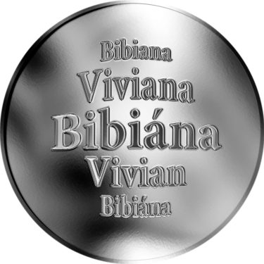 Náhled Averzní strany - Slovenská jména - Bibiána - stříbrná medaile