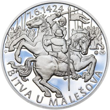 Náhled Averzní strany - Bitva u Malešova - 590. výročí stříbro proof
