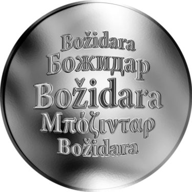 Náhled Averzní strany - Slovenská jména - Božidara - stříbrná medaile