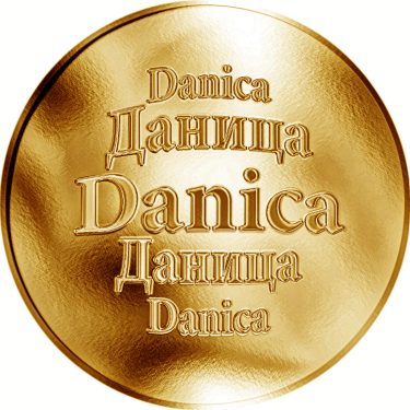 Náhled Averzní strany - Slovenská jména - Danica - velká zlatá medaile 1 Oz
