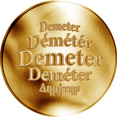 Náhled Averzní strany - Slovenská jména - Demeter - velká zlatá medaile 1 Oz