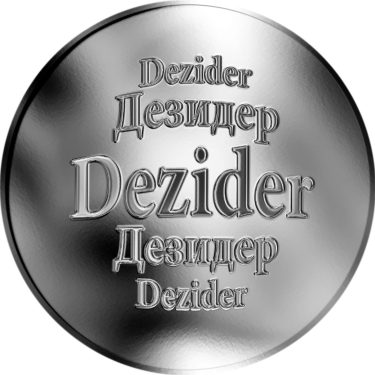 Náhled Averzní strany - Slovenská jména - Dezider - stříbrná medaile