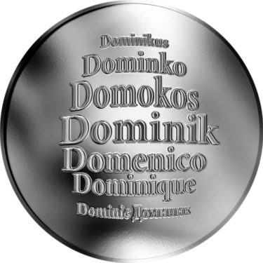 Náhled Averzní strany - Česká jména - Dominik - stříbrná medaile