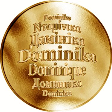 Náhled Averzní strany - Česká jména - Dominika - zlatá medaile