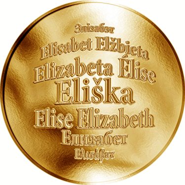 Náhled Averzní strany - Česká jména - Eliška - zlatá medaile