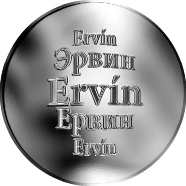 Náhled Averzní strany - Slovenská jména - Ervín - stříbrná medaile