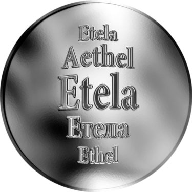 Náhled Averzní strany - Slovenská jména - Etela - stříbrná medaile