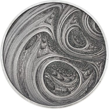 Náhled Averzní strany - Fraktály II. - stříbro patina