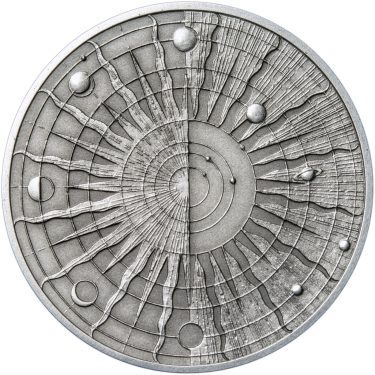 Náhled Reverzní strany - Galileo Galilei - 450. výročí narození stříbro patina