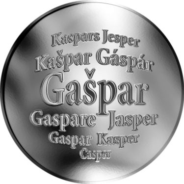 Náhled Averzní strany - Slovenská jména - Gašpar - stříbrná medaile