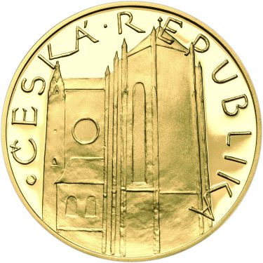 Náhled Reverzní strany - Nevydané mince Jiřího Harcuby - Zal. kláštera Zlatá Koruna 34mm zlato Proof