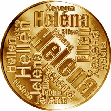 Náhled Averzní strany - Česká jména - Helena - velká zlatá medaile 1 Oz