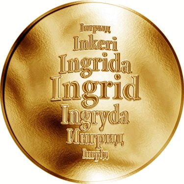 Náhled Averzní strany - Česká jména - Ingrid - zlatá medaile