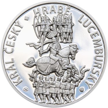 Náhled Reverzní strany - Jan Lucemburský - 720. výročí narození stříbro proof