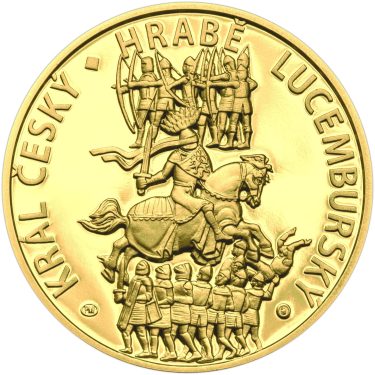Náhled Reverzní strany - Jan Lucemburský - 720. výročí narození zlato proof