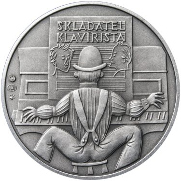 Náhled Reverzní strany - Jiří Šlitr - 90. výročí narození stříbro patina
