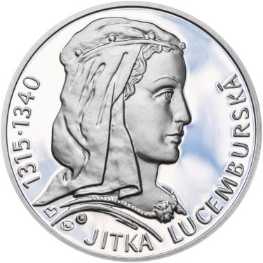 Náhled Averzní strany - Jitka Lucemburská - 700. výročí narození stříbro proof