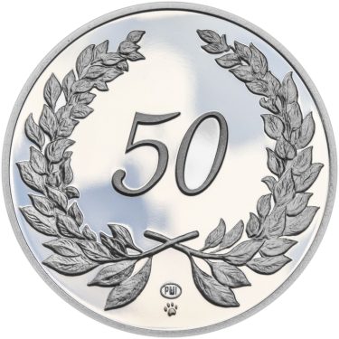 Náhled Averzní strany - Medaile k životnímu výročí 50 let - 1 Oz stříbro Proof