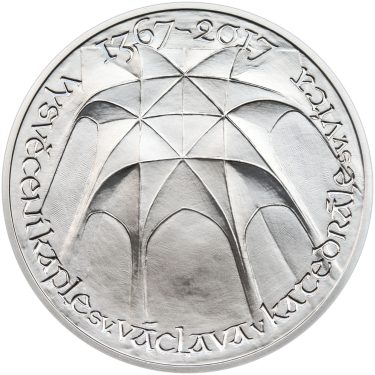 Náhled Averzní strany - Vysvěcení kaple sv. Václava v katedrále sv. Víta - 650. výročí  stříbro proof