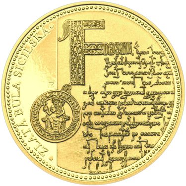 Náhled Averzní strany - Zlatá bula sicilská - 805. výročí vydání zlato proof