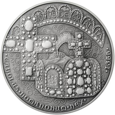 Náhled Averzní strany - Karel IV. římský císař - 50 mm Ag patina