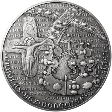 Náhled Averzní strany - Karel IV. římský císař - 1 kg Ag patina